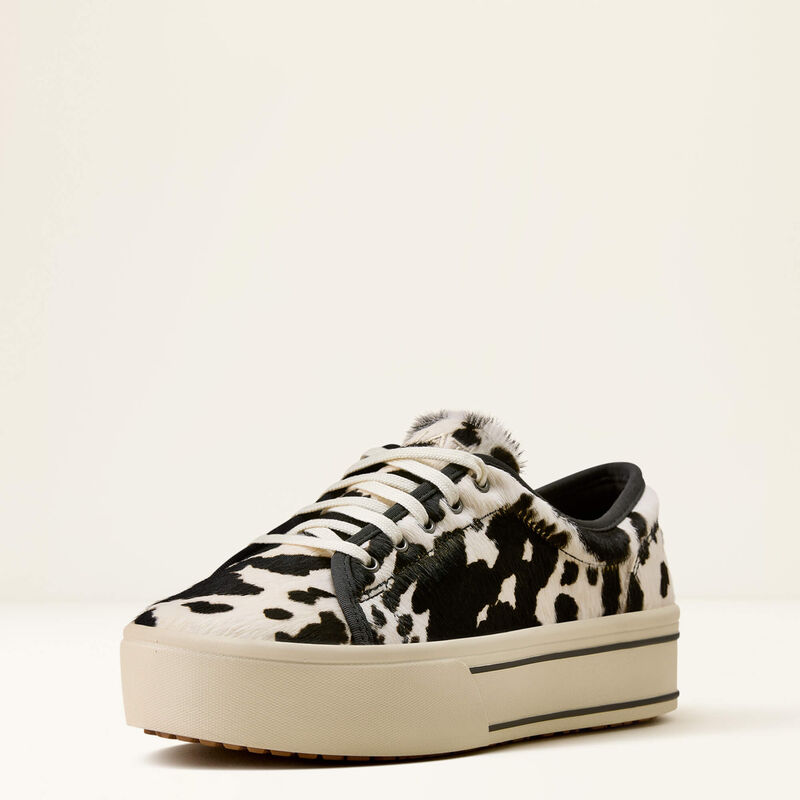 Ariat Skylar Shoe Black and White Hair on Hide Shoe 10080404