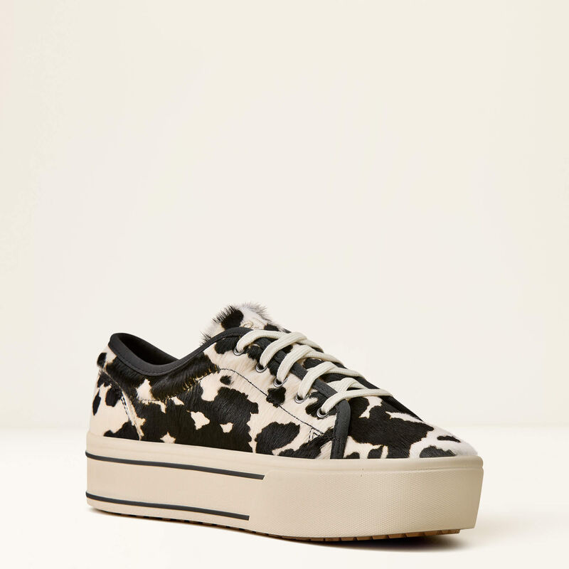 Ariat Skylar Shoe Black and White Hair on Hide Shoe 10080404