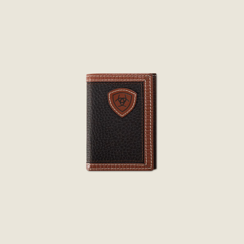 Ariat Pebble Leather With Trim Trifold Wallet A3569202