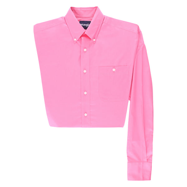 Wrangler Men's Western Bucking Cancer Long Sleeve Button Up Shirt 112338207