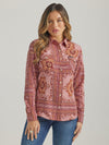 Wrangler Ladies Retro Snap Print Rose Shirt 112339448