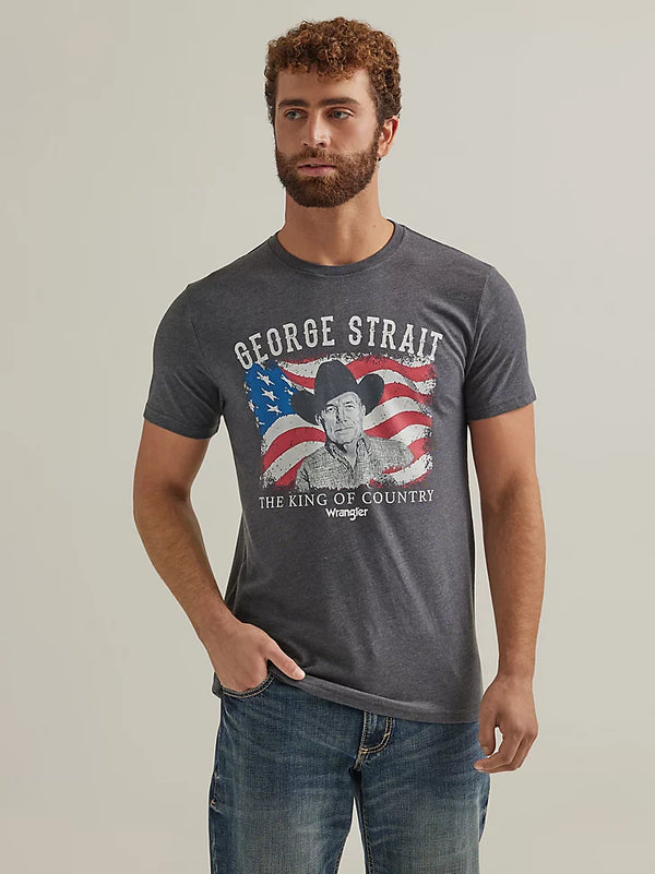 Wrangler Men's George Strait Short Sleeve Graphic T-Shirt in Asphalt 112344133
