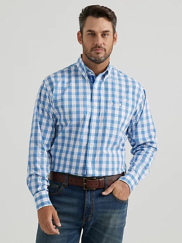Wrangler Men's George Strait Long Sleeve Button Down One Pocket Shirt 112344871