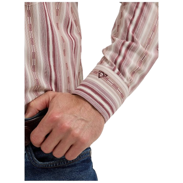 Wrangler Men's Cody Johnson Red Stripe Button Up-112357669