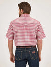 Wrangler Mens Performance Short Sleeve Shirt - Red Plaid - 112359448
