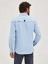 Wrangler Men's Short Sleeve ATG Drover Utility Shirt - Cerulean - 112360550