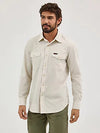 Wrangler Men's Short Sleeve ATG Drover Utility Shirt - Pelican - 112360557