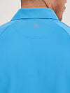 Wrangler Men's Short Sleeve ATG Chesapeake Polo Shirt - Azure Blue - 112360574