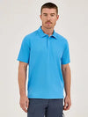 Wrangler Men's Short Sleeve ATG Chesapeake Polo Shirt - Azure Blue - 112360574