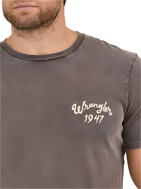 Wrangler Mens Mineral Wash Back Graphic TShirt-112361834