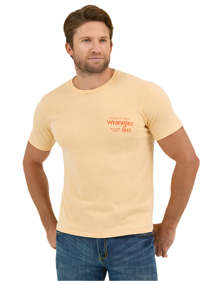 Wrangler Mens Golden Straw Graphic TShirt-112361923