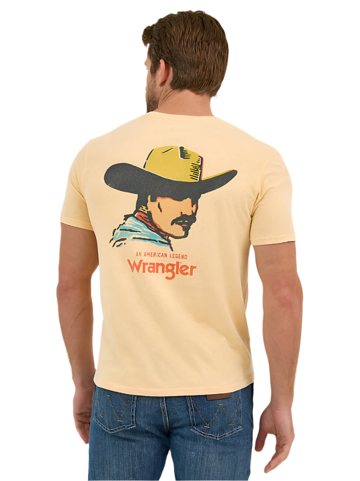 Wrangler Mens Golden Straw Graphic TShirt-112361923