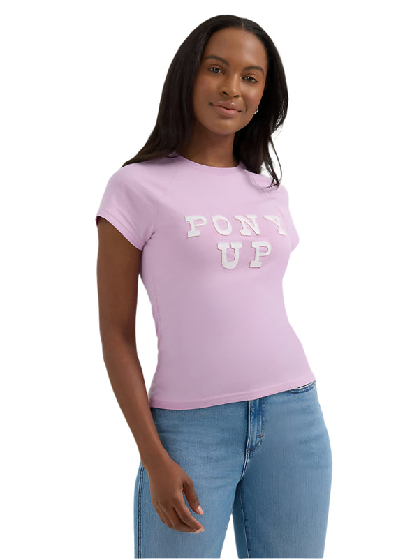 Wrangler Ladies Pony Up Shrunken Western Raglan Tee-112361983
