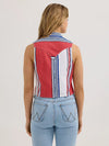 Wrangler Ladies Brushpopper Stripe Slim Crop Snap Tank-112362249