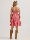 Wrangler Ladies Strappy Tiered Dress - Red - 112365032