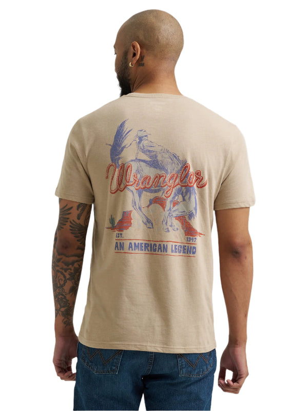 Wrangler Mens Bucking Cowboy Back Graphic TShirt-112365305