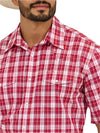 Wrangler Mens Candy Apple Wrinkle Resist Short Sleeve Plaid Button Up-112365854