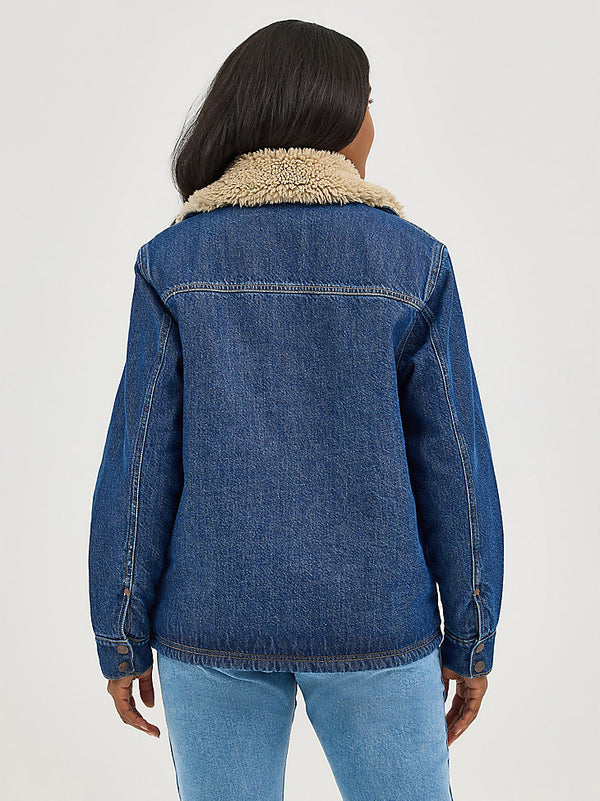Wrangler Ladies Western Sherpa Lined Denim Range Coat-112367333