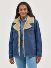 Wrangler Ladies Western Sherpa Lined Denim Range Coat-112367333