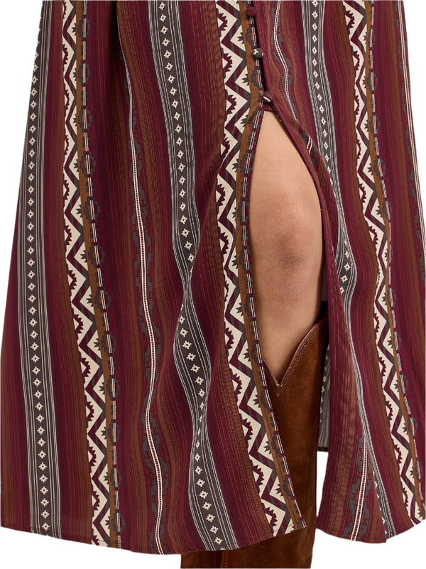 Wrangler Ladies Princess Waist Button Front Maxi Dress-112367389