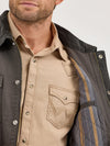 Wrangler Mens Western Lined Zip Front Barn Coat-112367620