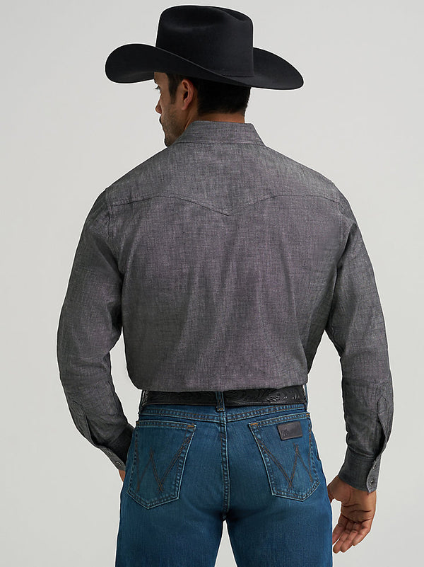 Wrangler Mens Cody Johnson Two Pocket Western Snap Shirt-112368068