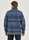 Men's Wrangler® Heavyweight Quarter-Zip Vintage Indigo Sherpa Pullover -112368189