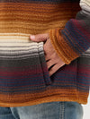 Wrangler Mens Sunset Stripe Quarter Zip Sherpa Pullover-112368190