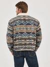 Wrangler Mens Dark Sapphire Sherpa Lined Jacquard Print Jacket-112368212