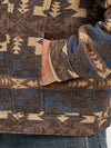 Wrangler Mens Chocolate Torte Sherpa Lined Jacquard Print Jacket-112368213
