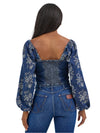 Wrangler Ladies Denim Cropped Blouse-112368280