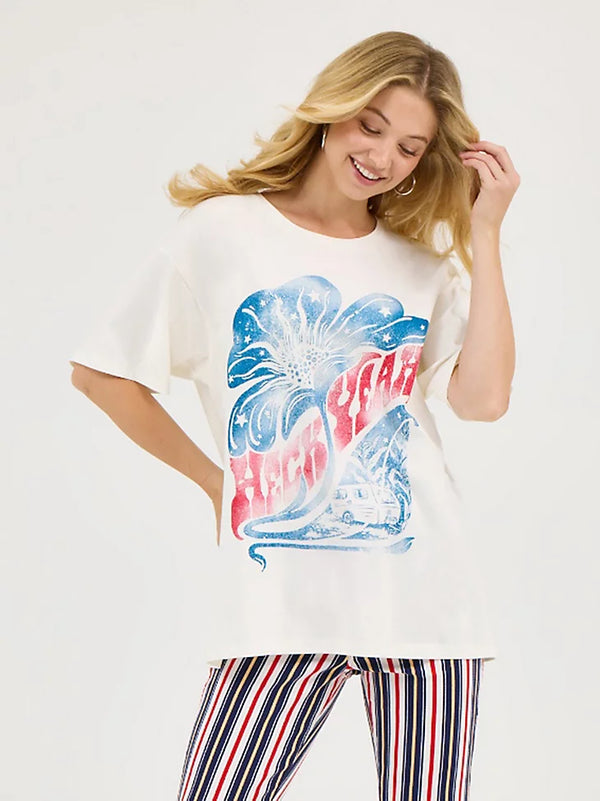 Wrangler Ladies X Lainey Wilson Heck Yeah Oversized Tee-112368283