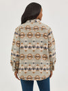 Wrangler Ladies Pale Green Quilt Lined Jacquard Shacket-112368299