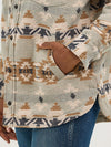 Wrangler Ladies Pale Green Quilt Lined Jacquard Shacket-112368299