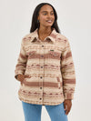 Wrangler Ladies Tan Quilt Lined Jacquard Shacket-112368300