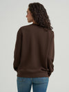 Wrangler Ladies Brown Desert Graphic Crew Sweatshirt-112368911