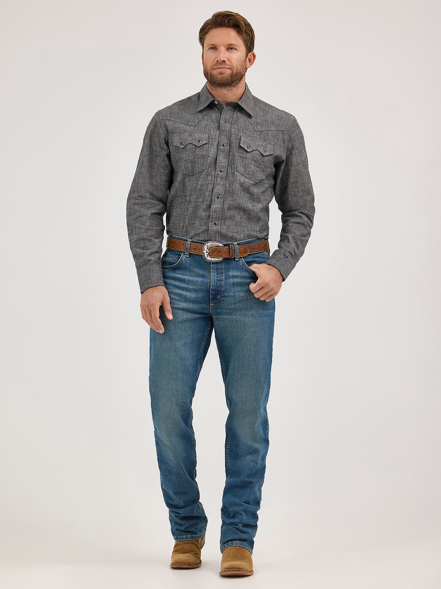 Wrangler Mens Cody Johnson 20X Comfort 01 Competition Relaxed Fit Jean Blue Stone- 112369005