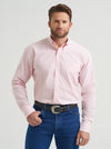Wrangler Mens Pink Ministripe Bucking Cancer Button Down Shirt-112369528