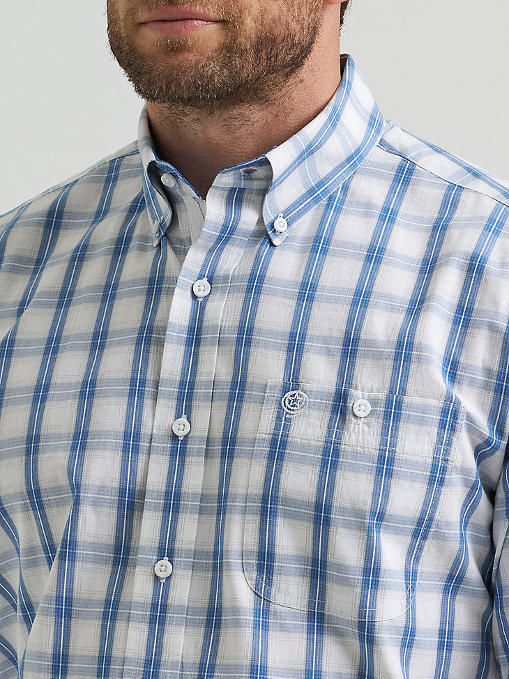 Wrangler Mens George Strait Long Sleeve Button Down Shirt-112369573