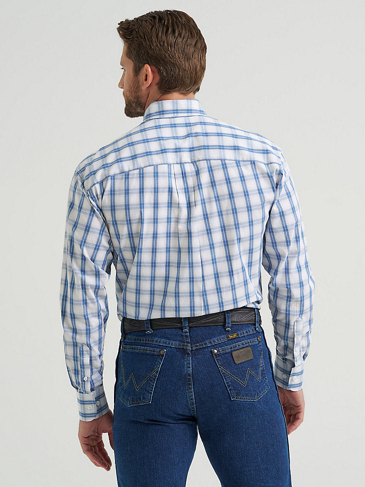 Wrangler Mens George Strait Long Sleeve Button Down Shirt-112369573