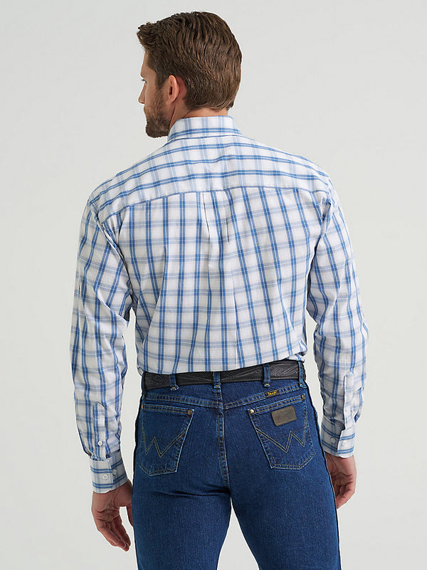 Wrangler Mens George Strait Long Sleeve Button Down Shirt-112369573