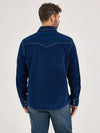 Wrangler Mens Retro Premium Rich Navy Snap Shirt-112369588