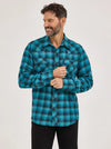Wrangler Men's Retro Long Sleeve Flannel Western Snap Plaid Shirt 112370176