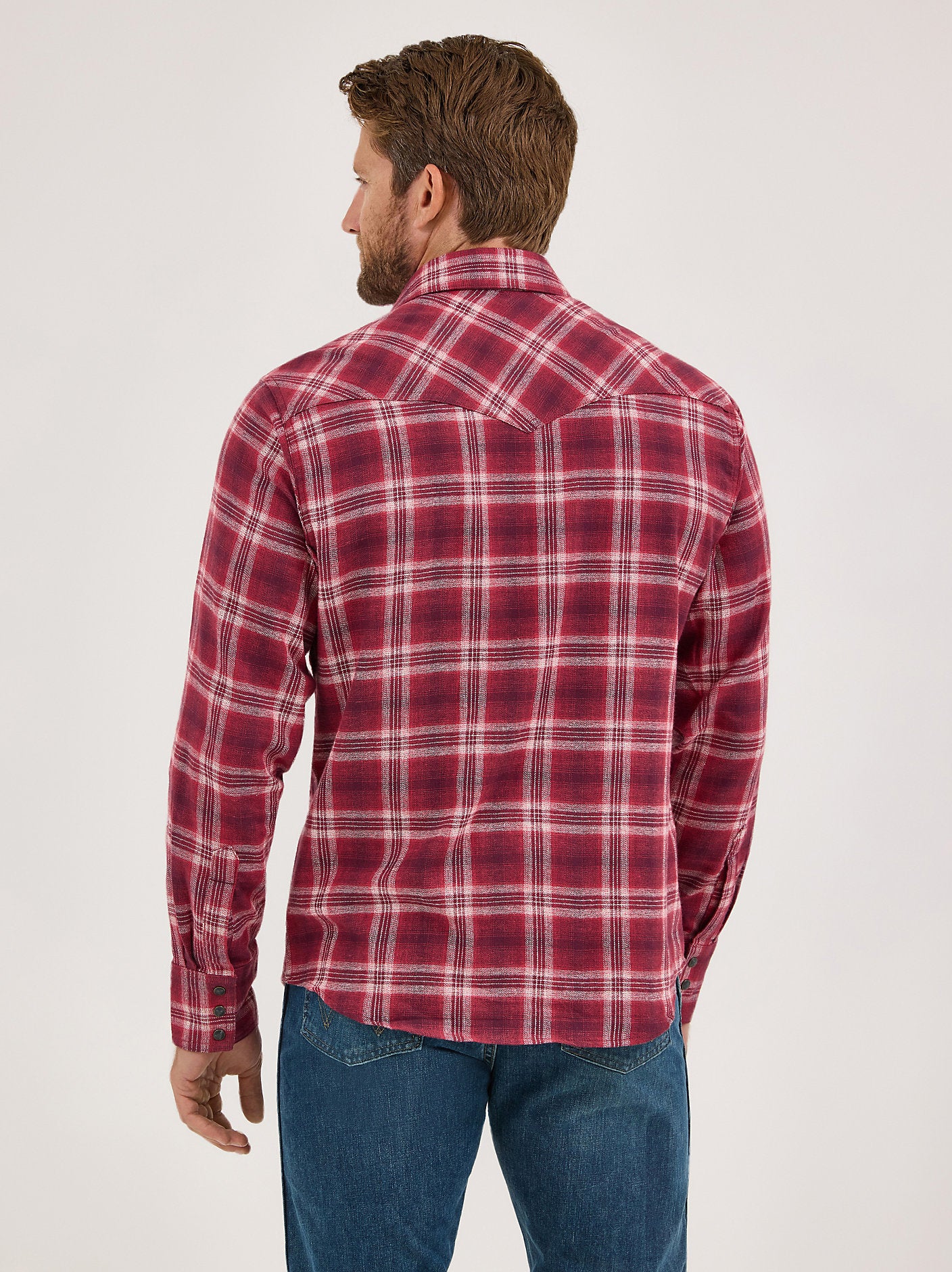 Wrangler Mens Holly Berry Retro Long Sleeve Flannel Plaid Shirt-112370178