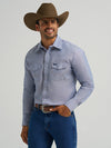 Wrangler Mens Cowboy Cut Western Snap Chambray Work Shirt-112370330