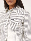 Wrangler Ladies Retro Stripe Slim Western Snap Shirt - 112371710