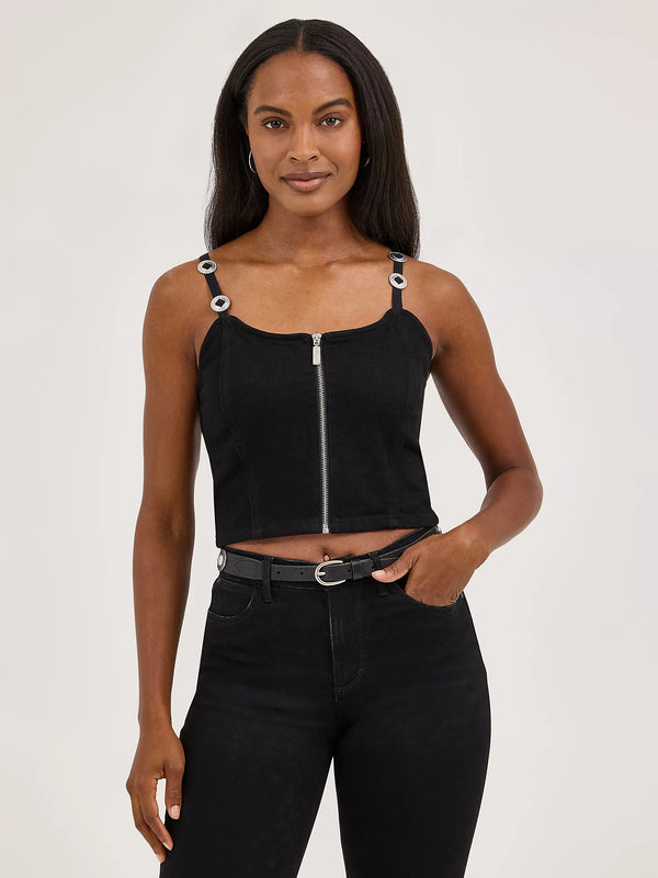 Wrangler Ladies Concho Strap Denim Tank 112371786