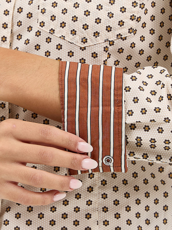 Wrangler Ladies Mosaic All Occasion Western Snap Shirt-112371899