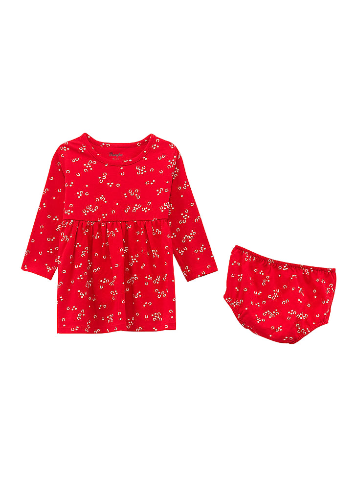Wrangler Red Little Girl's Knit Western Dress-112371941
