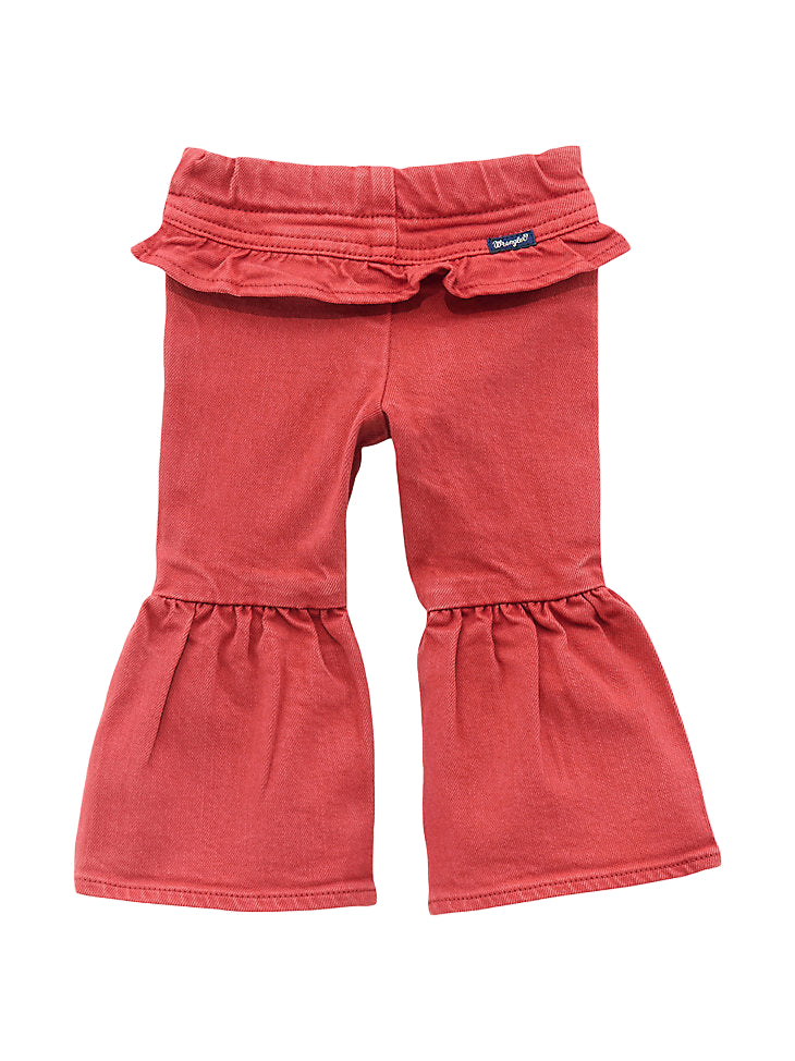 Wrangler Little Girl's Vibrant Chili Ruffle Leg Flare Jean-112371942